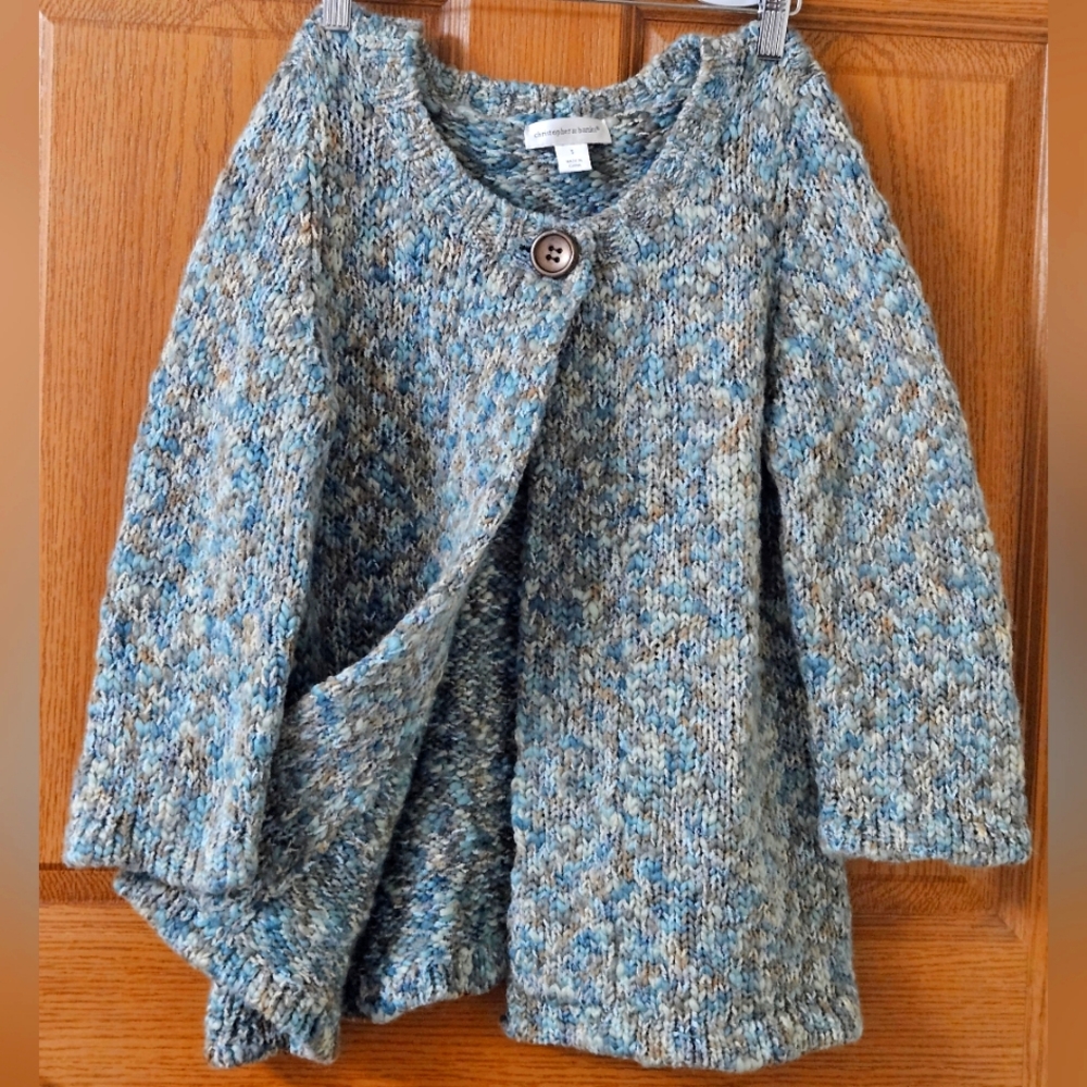 Christopher and Banks Single-Button Sweater • Wool Blend •